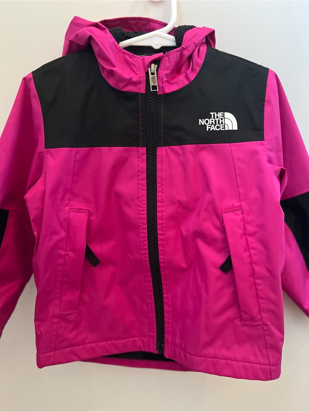 The North Face Kids' Pink and Black Waterproof Dry Vent Jacket Fleece Layering